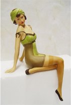 Beeld - pin-up girl - decoratief - polyresin - 28 cm hoog