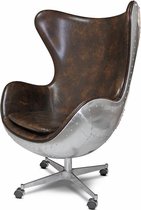 By Kohler Braziliaanse leren Russel Egg chair 85x78x112 cm (114815)
