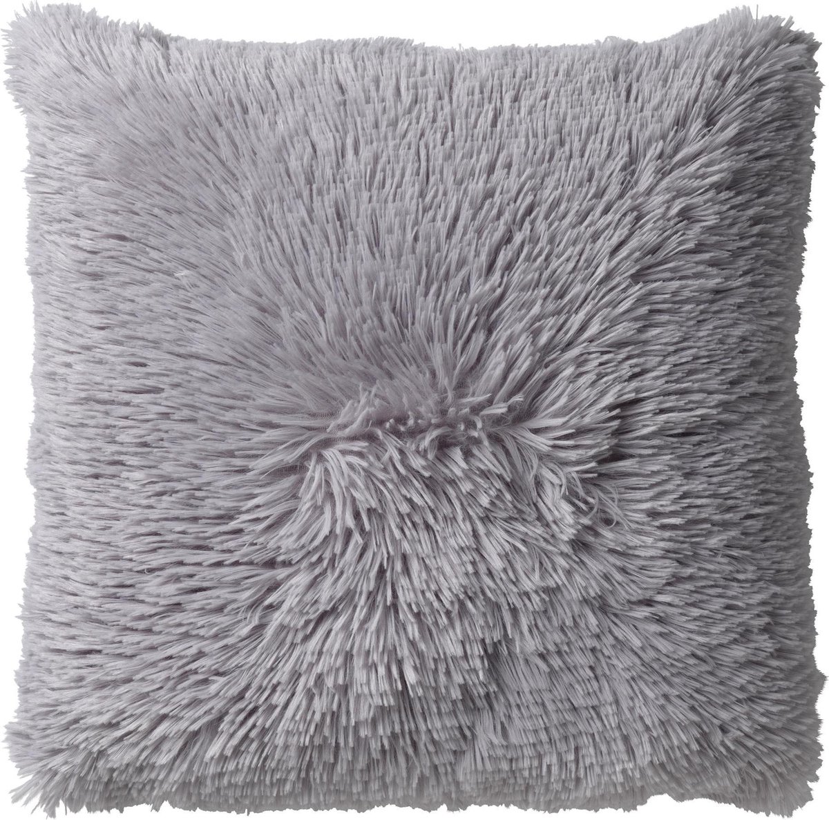 Dutch Decor FLUFFY - sierkussen 60x60 cm - superzacht - XL kussen - Micro Chip - grijs - Inclusief binnenkussen - Luxe kussens voor woonkamer & bank Lichtgrijs