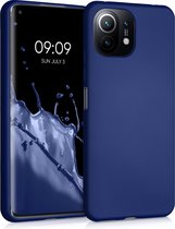 kwmobile telefoonhoesje geschikt voor Xiaomi 11 Lite (5G) NE / Mi 11 Lite (5G) - Hoesje voor smartphone - Back cover in metallic blauw