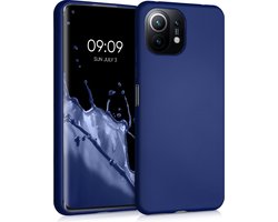 kwmobile metallic telefoonhoesje van TPU - geschikt voor Xiaomi 11 Lite (5G) NE / Mi 11 Lite (5G) - Flexible case voor smartphone - In metallic blauw