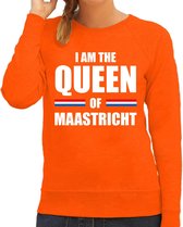 Koningsdag sweater I am the Queen of Maastricht - dames - Kingsday Maastricht outfit / kleding / trui M