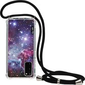 Casetastic Samsung Galaxy S20 4G/5G Hoesje met koord - Lanyard Case - Nebula Galaxy Print