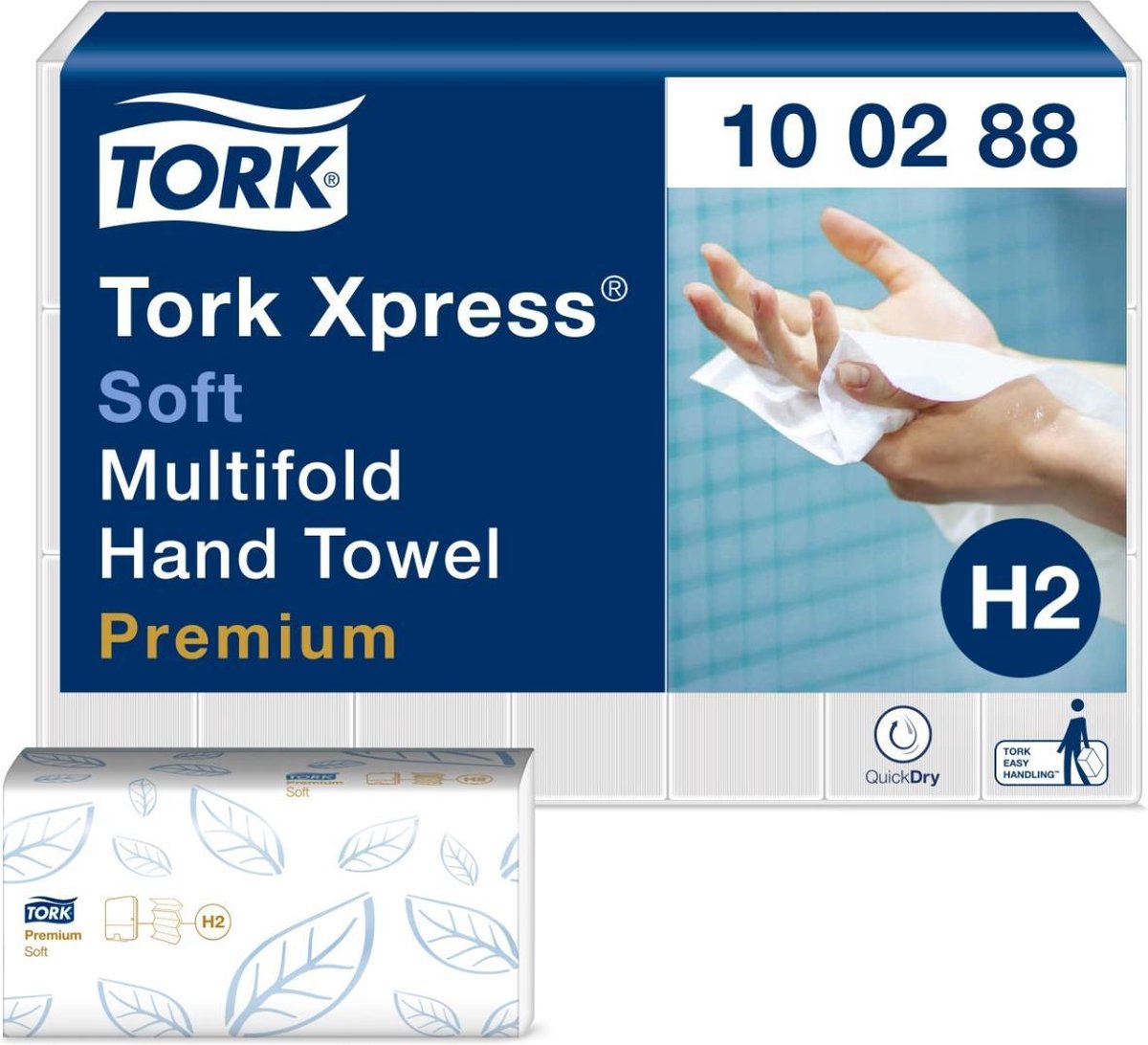 Goedkoopste Tork Premium handdoek i-vouw 2-lgs wit, 21x34 cm pak à 2310 stuks (100288