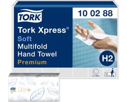 Tork Premium handdoek i-vouw 2-lgs wit, 21x34 cm pak à 2310 stuks (100288)