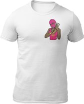 Gangster Girl Ski Mask - Heren T-Shirt - Gangster - Getailleerd - Katoen - Ronde Hals