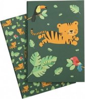 schriftjes Jungle 21 cm papier groen 2-delig