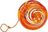 spinnende jojo lichtgevend 6,3 cm oranje