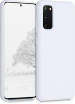 kwmobile telefoonhoesje voor Samsung Galaxy S20 - Hoesje met siliconen coating - Smartphone case in mat wit