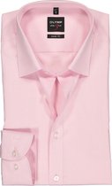 OLYMP Level 5 body fit overhemd - roze - Strijkvriendelijk - Boordmaat: 44