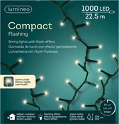 Kerstverlichting Compact Flash warm wit buiten 1000 lampjes - knipper verlichting