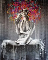 Banksy Stijl Graffiti Wall Art Print Poster Wall Art Kunst Canvas Printing Op Papier Living Decoratie 60x90cm Multi-color