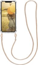 kwmobile hoesje voor Apple iPhone 11 - Beschermhoes voor smartphone in transparant / roségoud - Hoes met koord
