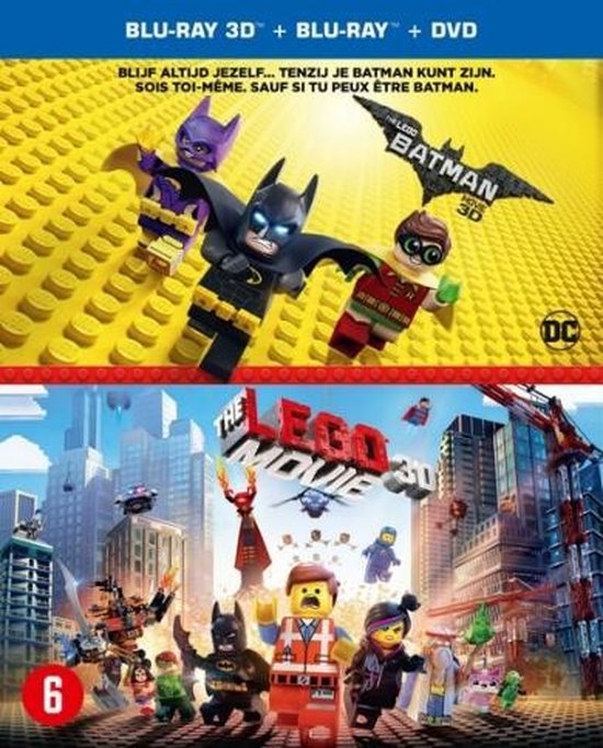 Blu-ray hoes met LEGO Batman en LEGO film personages op de voorkant.