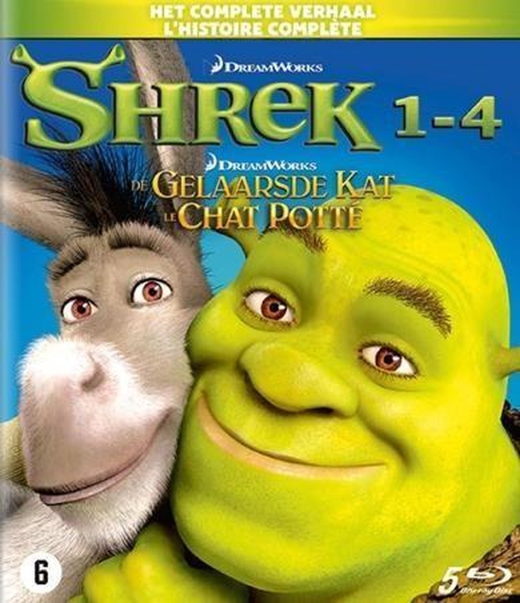 Shrek 1t/m4 + De Gelaarsde Kat (Blu-ray) (Blu-ray), Angela Schijf | DVD |  bol.com