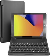iPad 10.2 Toetsenbord Hoes 2020 iPad 8 Keyboard Case Book Cover - Zwart
