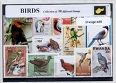 Vogels – Luxe postzegel pakket (A6 formaat) : collectie van 50 verschillende postzegels van vogels – kan als ansichtkaart in een A6 envelop - authentiek cadeau - kado - geschenk -
