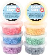 Foam Clay Large, diverse kleuren, 8x20 gr/ 1 doos