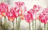 Borduurpakket Pink Tulips voorbedrukt - Needleart World