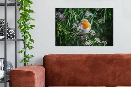 Peintures Fleurs - Vogel - Robin - 90x60 cm - Décoration murale