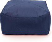 Drop & Sit Poef – Donkerblauw – 65 x 65 x 35 cm - Vierkant