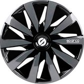 Hubkap Sparco Lazio Zwart/Gris 15" (4 uds)