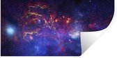 Muurstickers - Sticker Folie - Galaxy - Sterren - Rood - 80x40 cm - Plakfolie - Muurstickers Kinderkamer - Zelfklevend Behang - Zelfklevend behangpapier - Stickerfolie
