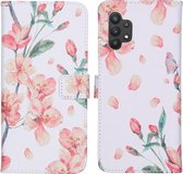 iMoshion Design Softcase Book Case Samsung Galaxy A32 (5G) hoesje - Blossom Watercolor