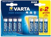 Batterij Varta LR6 AAA 1,5V High Energy (8 pcs)