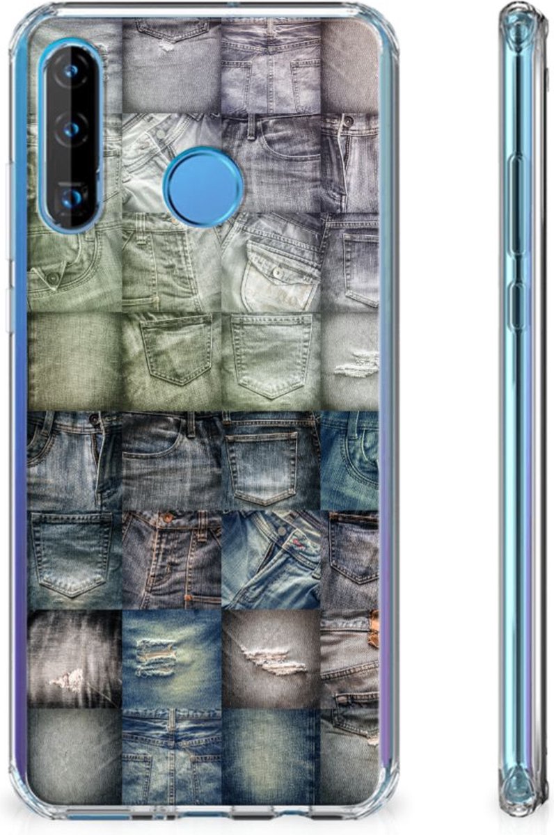 Anti Shock Bumper Case Huawei P30 Lite Spijkerbroeken