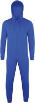 Warme onesie/jumpsuit blauw voor heren - huispakken volwassenen S/M (38/40- 48/50)