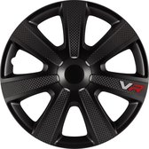 Autostyle Wieldoppen 16 inch VR Zwart Carbon-look - ABS