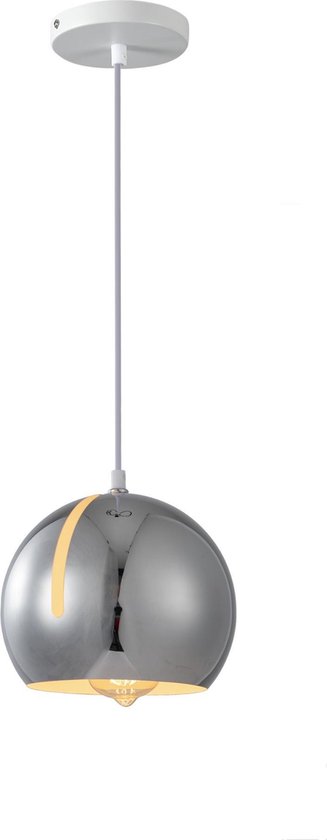 Hanglamp Modern Chrome Rond Metaal  - Scaldare Balbano