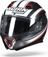 Nolan N87 Motogp N-Com 061 Mat Zwart Wit Rood Integraalhelm - Motorhelm - Maat L