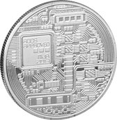 scarlet gifts | Munt "Bitcoin Extra Heavy" van zwaar messing; massief met edelmetalen coating (bijv. 24-karaats goud, zilver, koper); verzamelobject met beschermhoes; Crypto Curren