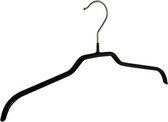 De Kledinghanger Gigant - 10 x Blouse / shirthanger metaal met zwarte anti-slip coating, 40 cm