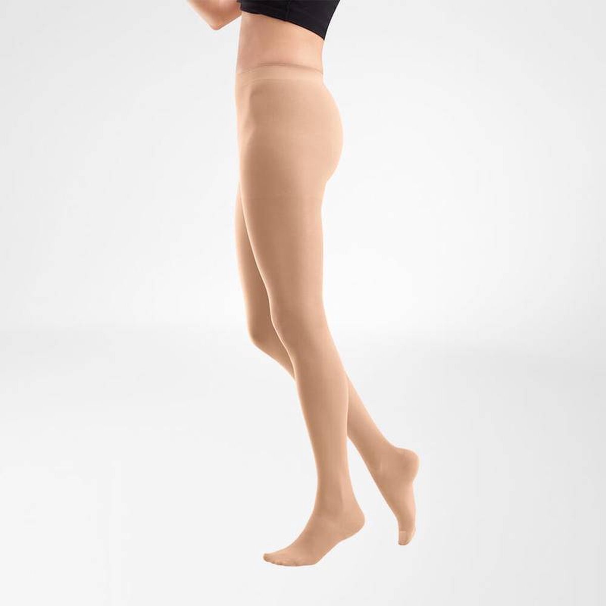 Hoogwaardige steunkous tot aan de heup - Caramel - 2 versies- Maat 4 AT