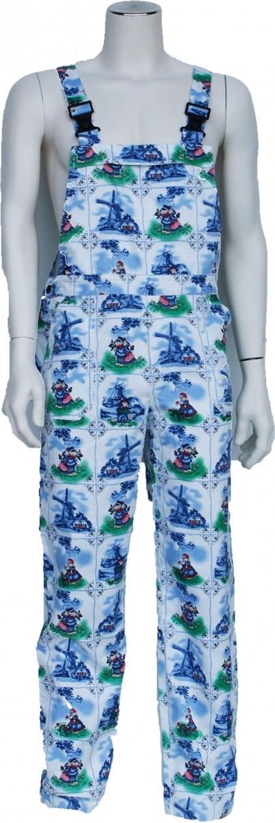 Tuinbroek Polyester / Katoen met Hollandprint - Maat 46