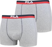 Fila - Man Boxer Elastic Band 2-pack - Grijs - Heren - maat  XL