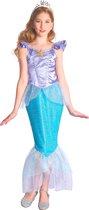 LUCIDA - Blauw en paars zeemeermin kostuum voor meisjes - S 110/122 (4-6 jaar) - Kinderkostuums