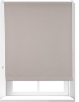 Bol.com Relaxdays verduisterend rolgordijn - thermo - warmtewerend - met klemmen - ketting - bruin - 100x160cm aanbieding