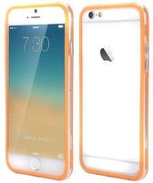 Apple iPhone 6 Plus 5.5 Inch Bumper case Oranje Orange + Transparant