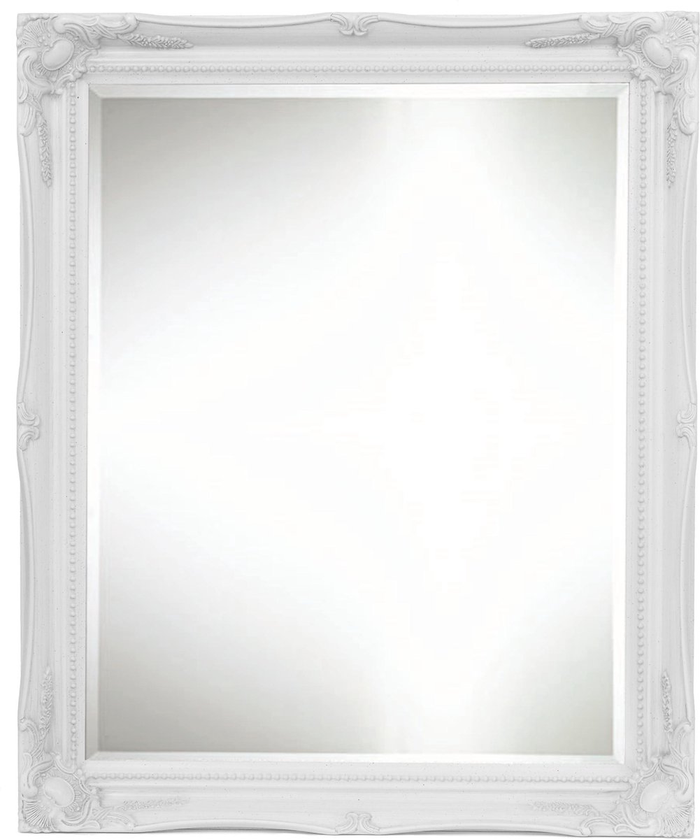 Elegante Barok Spiegel Denzel Buitenmaat 61x71cm Wit