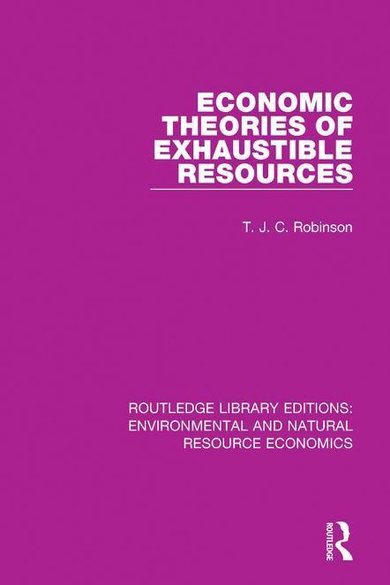 Routledge Library Editions: Environmental and Natural Resour ... - cover