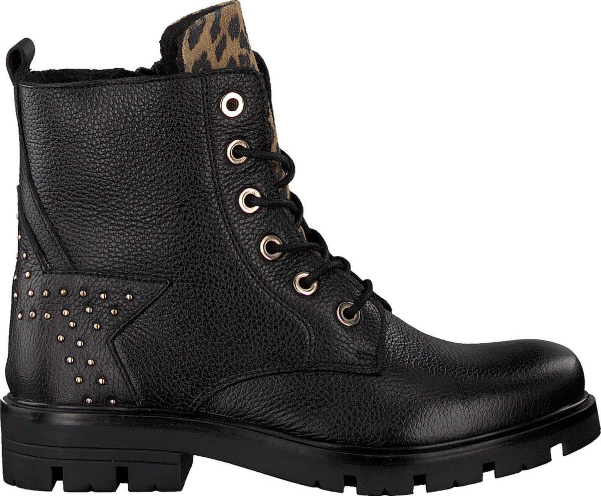| APPLES & PEARS Meisjes Veterboots Evanna Zwart | APPLES & PEARS Meisjes Veterboots Evanna Zwart