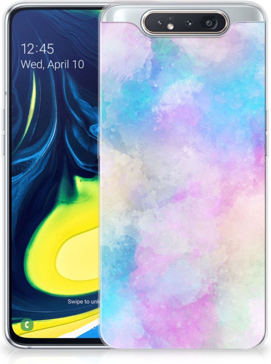 Back Cover voor Hoesje maken Samsung Galaxy A80 Watercolor Light