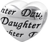 Hart Bead "Daughter" dochter | Bedel | Zilverana | geschikt voor Biagi , Pandora , Trollbeads armband | 925 zilver