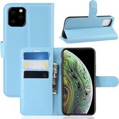 Book Case - Geschikt voor iPhone 11 Pro Hoesje - Lichtblauw