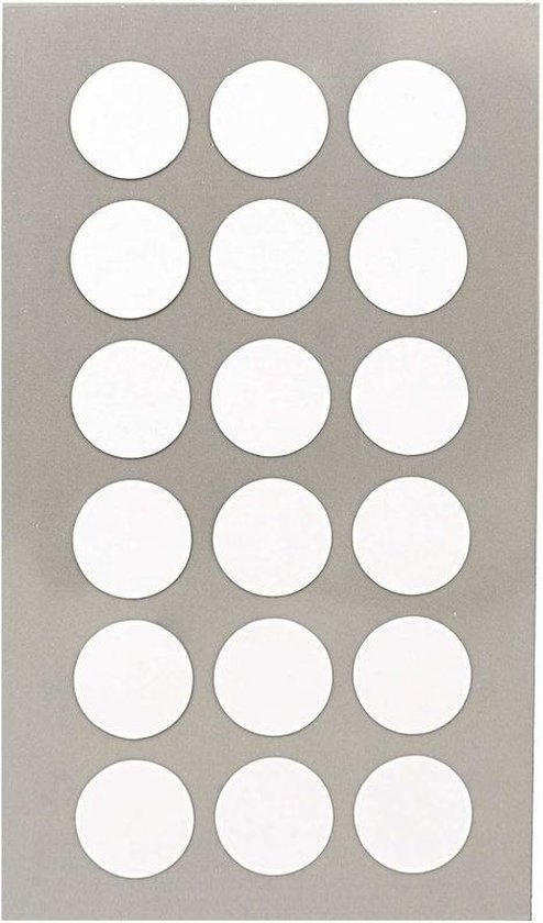 144x Witte ronde etiketten 15 mm - Kantoor/Home office stickers - Paper... | bol.com