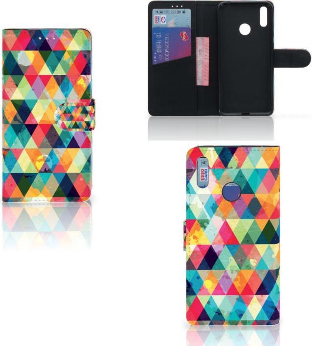 Huawei Y7 (2019) Telefoon Hoesje Geruit